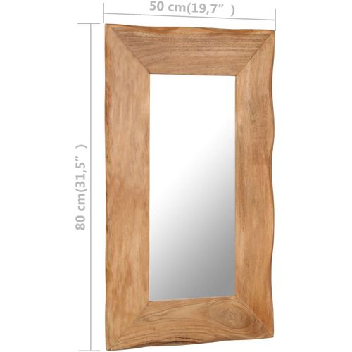 Kozmetičko ogledalo od masivnog bagremovog drva 50 x 80 cm slika 18