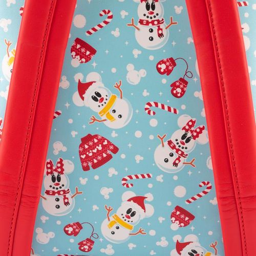 Loungefly Disney Minnie Mickey Snowman Aop Mini ruksak rajf set slika 5