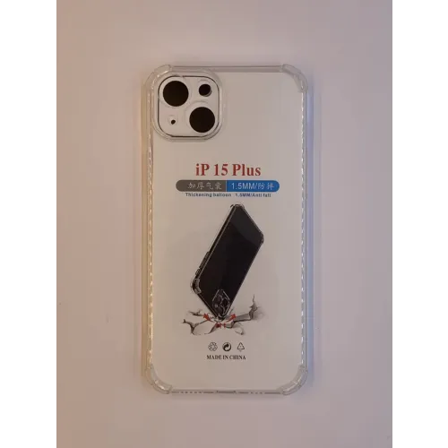 Maska za iPhone 15+ transparent sa ojačanim ivicama slika 1