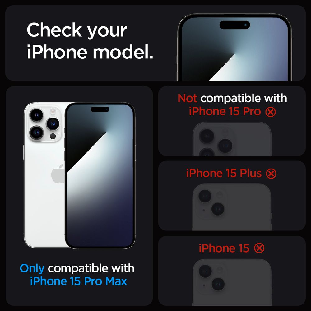 Spigen Glass tR EZ Fit (Privacy) 2 Pack, transparency - iPhone 15 Pro Max slika 8