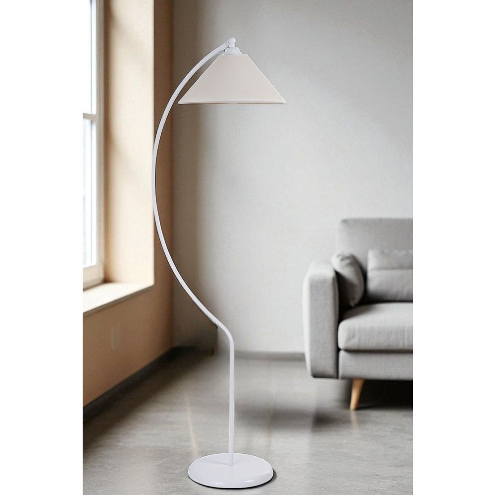 Opviq Podna lampa 494, krem, bijela slika 1
