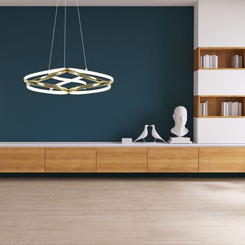 TOOLIGHT Moderna LED stropna svjetiljka + pilot App794-CP ravno zlato slika 10