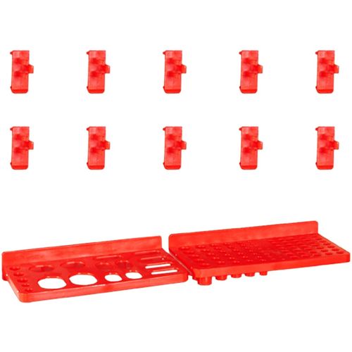 29-dijelni set kutija za pohranu sa zidnim pločama crveno-crni slika 10