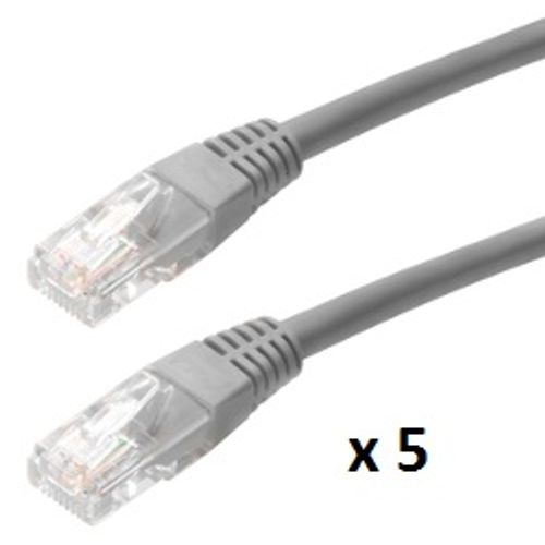 SBOX patch kabel UTP Cat 5e, 2m, sivi, 5 kom slika 1