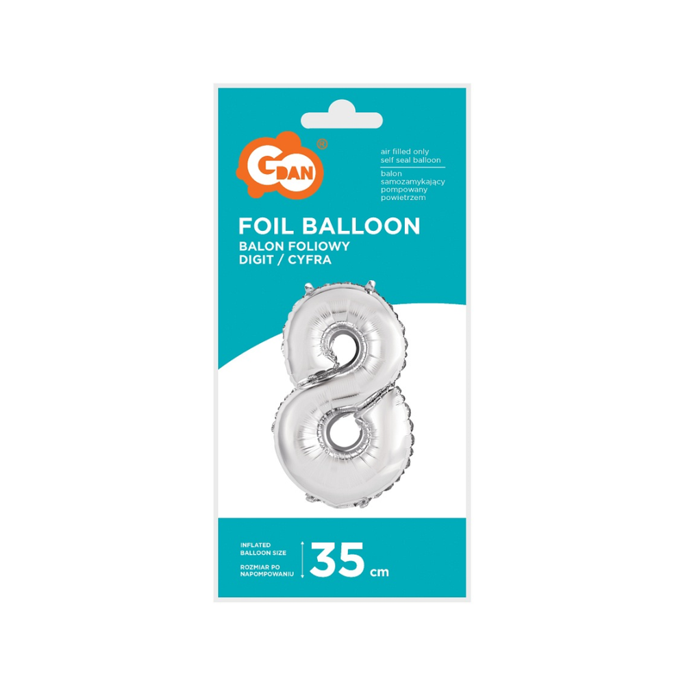 FG-C35S8 Folijski balon 8 Silver 35cm slika 2