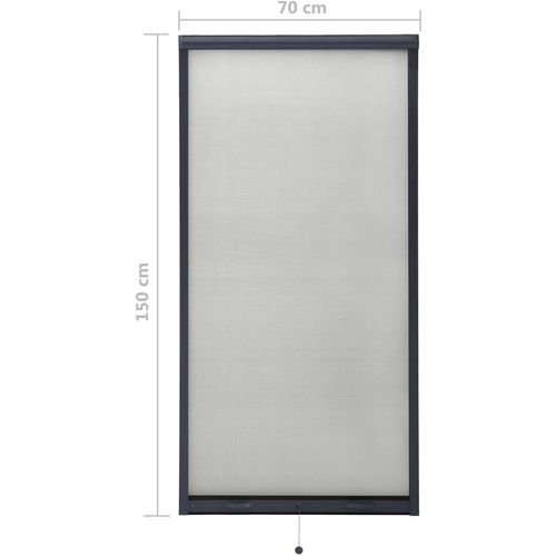 Zaslon protiv insekata za prozore antracit 70 x 150 cm slika 16