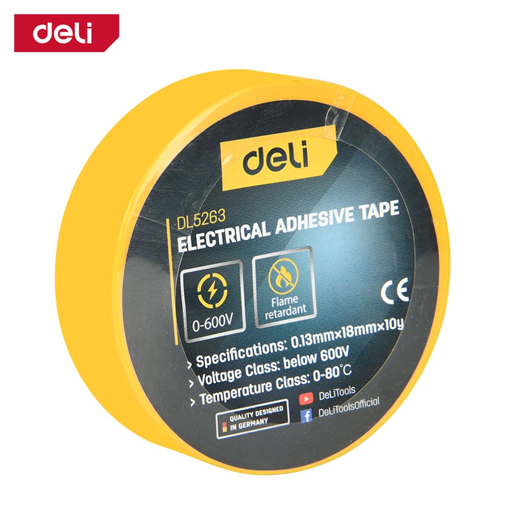 PVC izolir traka žuta DELI 18mmx10m EDL5263 slika 1