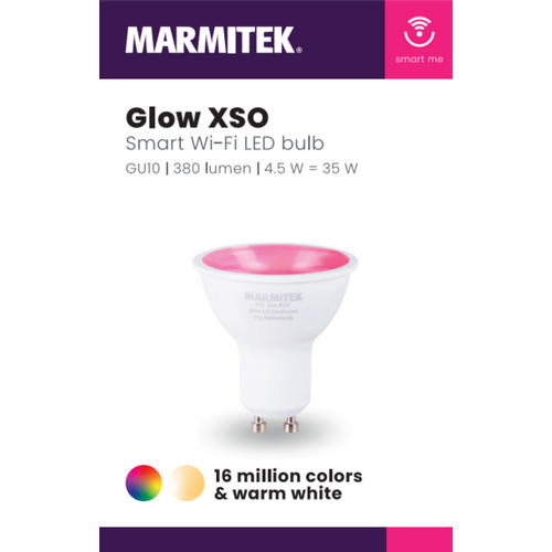 MARMITEK, pametna Wi-Fi LED žarulja- u boji - GU10 | 380 lumena | 4,5 W = 35 W slika 1