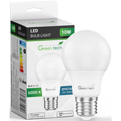 Green Tech LED žarulja10W, 6000K, E27, A60, Flux: 1000 lm, IP40, Epistar chip slika 1