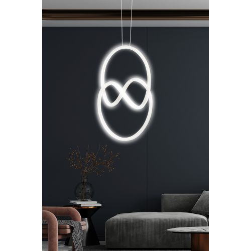 Yin Yang White - White Light White Chandelier slika 2