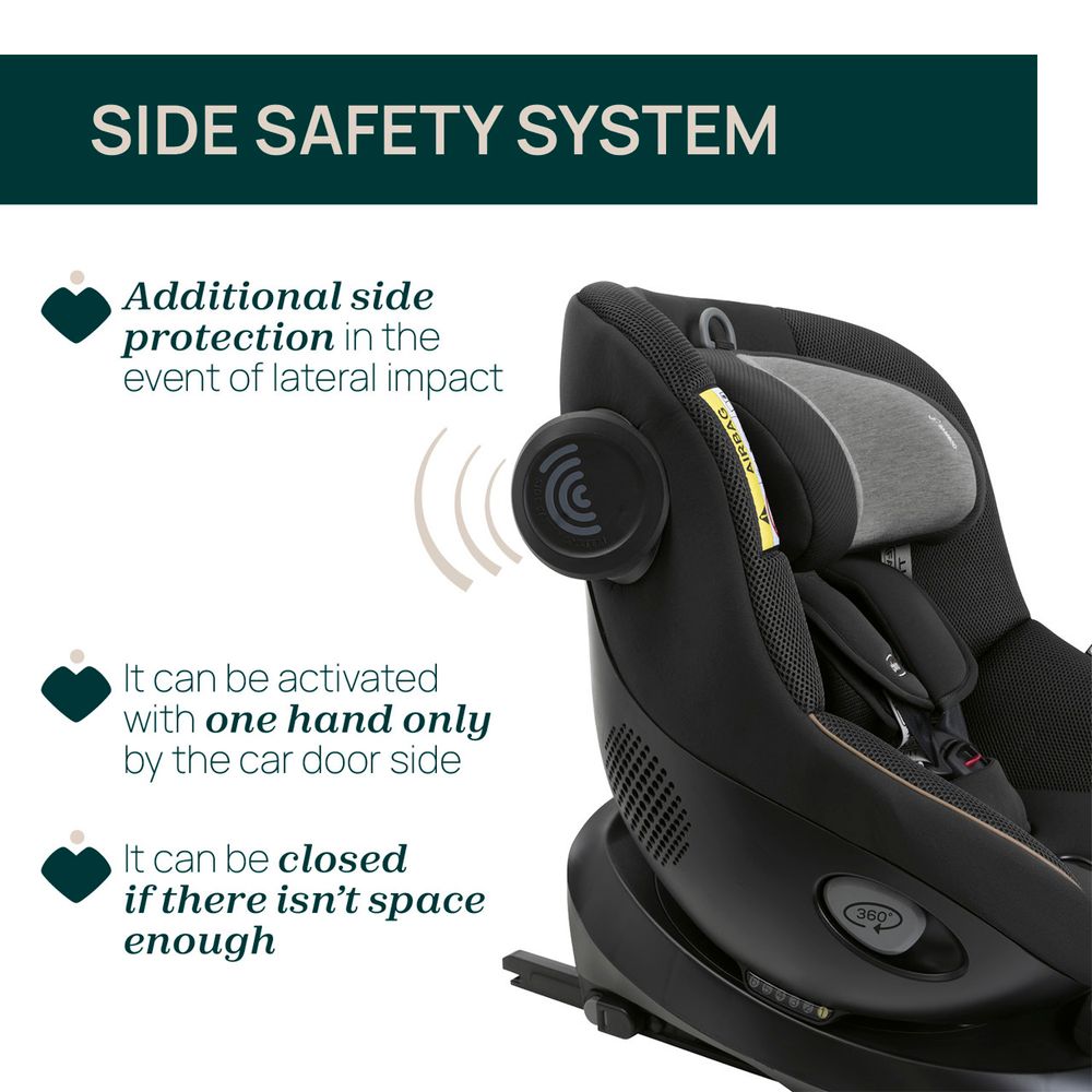 Chicco Rotirajuća autosjedalica Seat105 i-Size 360° (40-105cm) Isofix, Posh Black slika 9