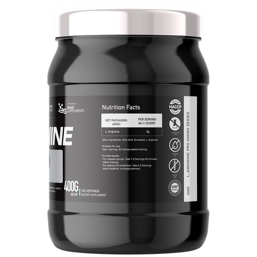 Basic Supplements L-Arginine Pro / 400G slika 3