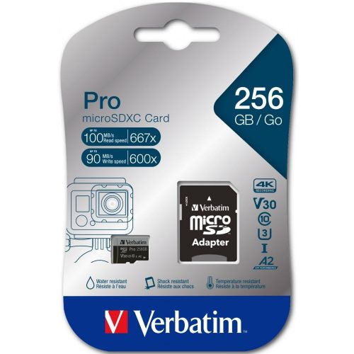 Verbatim PRO Micro SDXC C10 U3 256GB (47045) slika 2