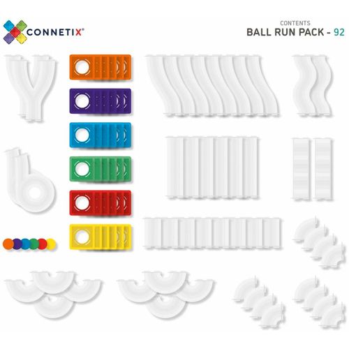 Connetix Magnetni konstruktor Ball Run Pack Rainbow 92 dela slika 12