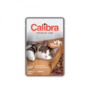 Calibra Cat Premium Adult Lamb & Poultry, potpuna mokra hrana za odrasle mačke s janjetinom i peradi u umaku, 100 g