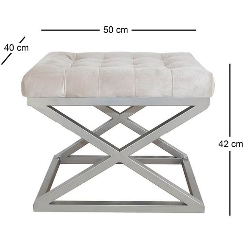 Capraz - Silver, Dark White Dark White
Silver Pouffe slika 2