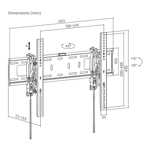 Sbox zidni stalak PLB-6546T-2 slika 6