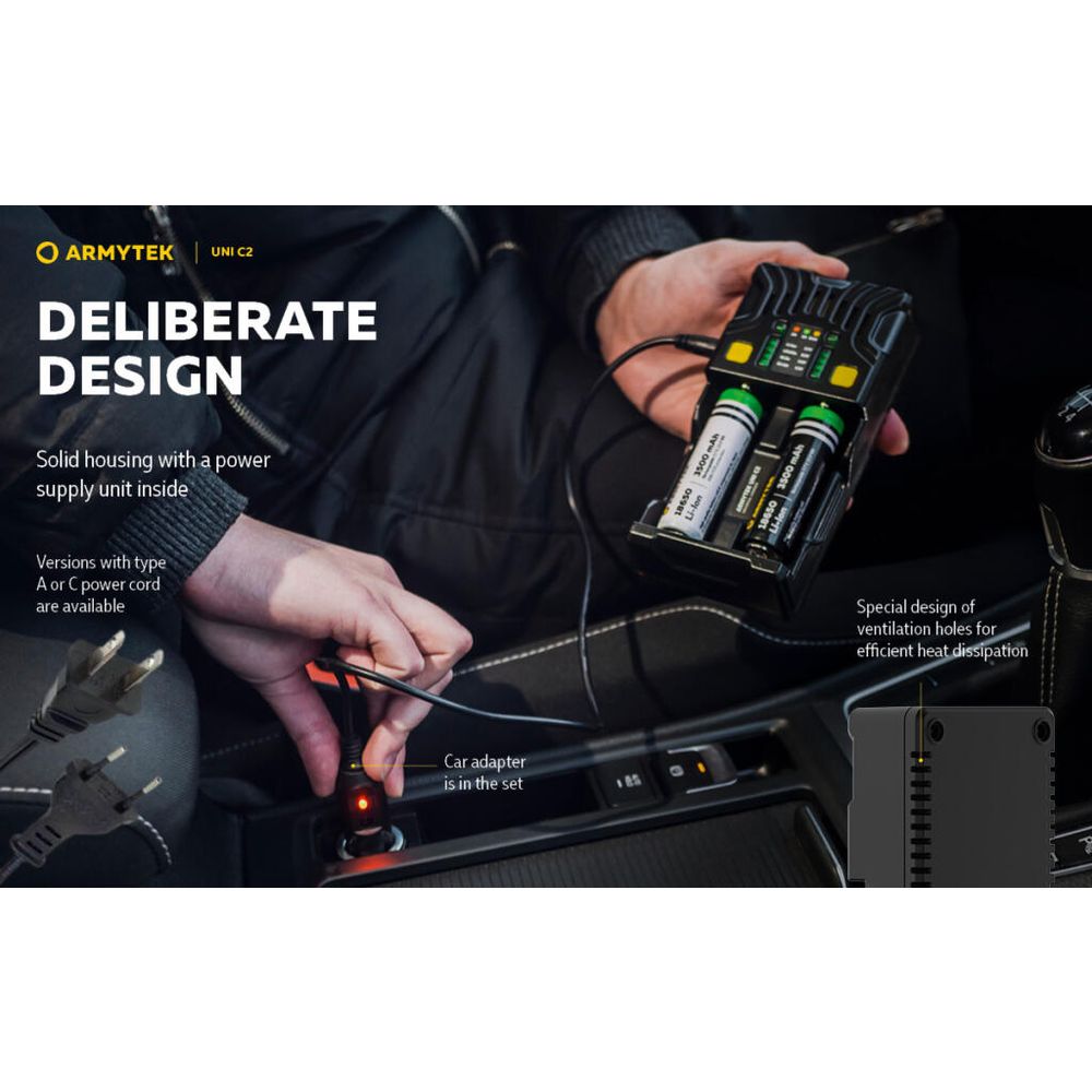 Armytek Univerzalni punjač za baterije Uni C2 slika 22