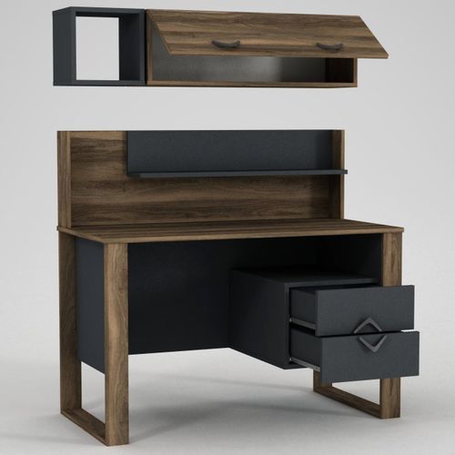 Woody Fashion Radni stol, Orah Antracit, Bumerang - Walnut, Anthracite slika 6