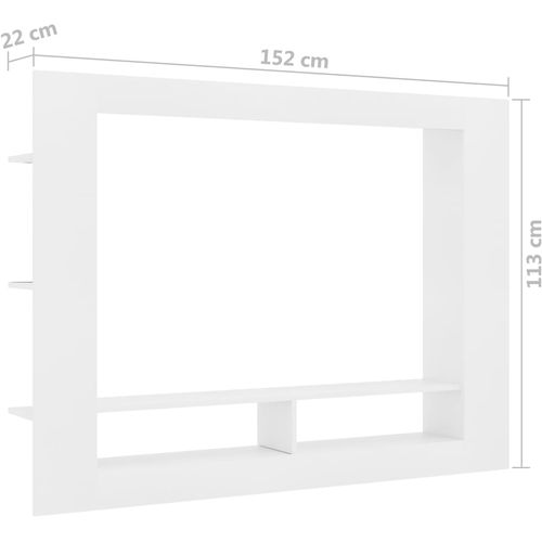 TV ormarić bijeli 152 x 22 x 113 cm od konstruiranog drva slika 6