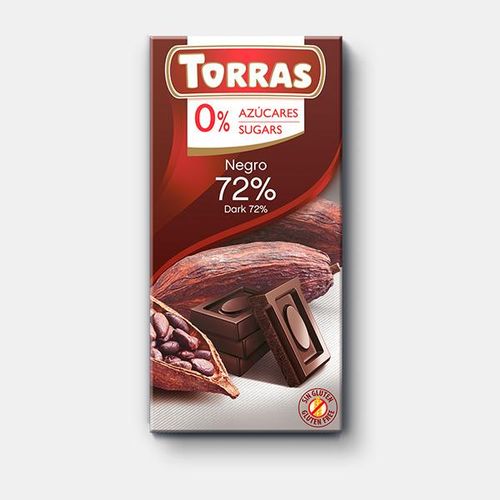 Torras Tamna čokolada 72% kakao bez glutena 75 g slika 1