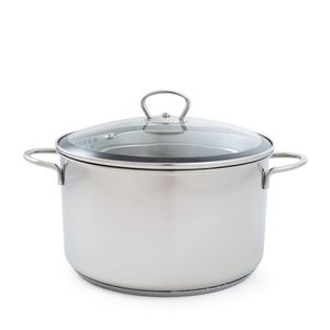 Metalac duboka šerpa CoolCook 24cm/6L sa staklenim poklopcem       siva