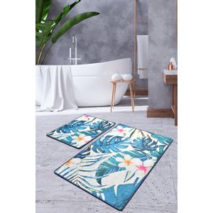 Exotic Multicolor Bathmat Set (2 Pieces)