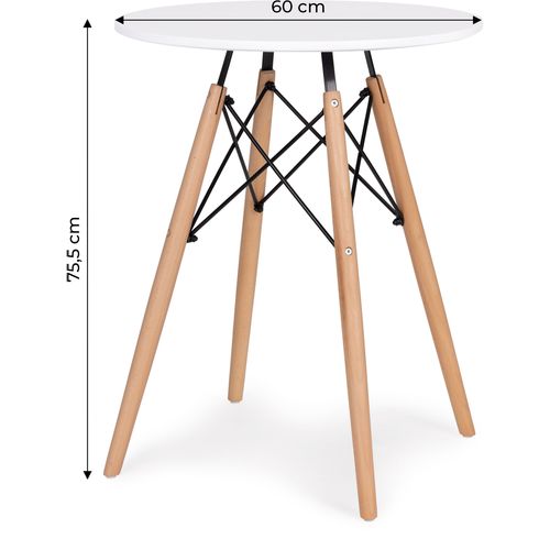 Moderan skandinavski stol mat bijeli slika 7