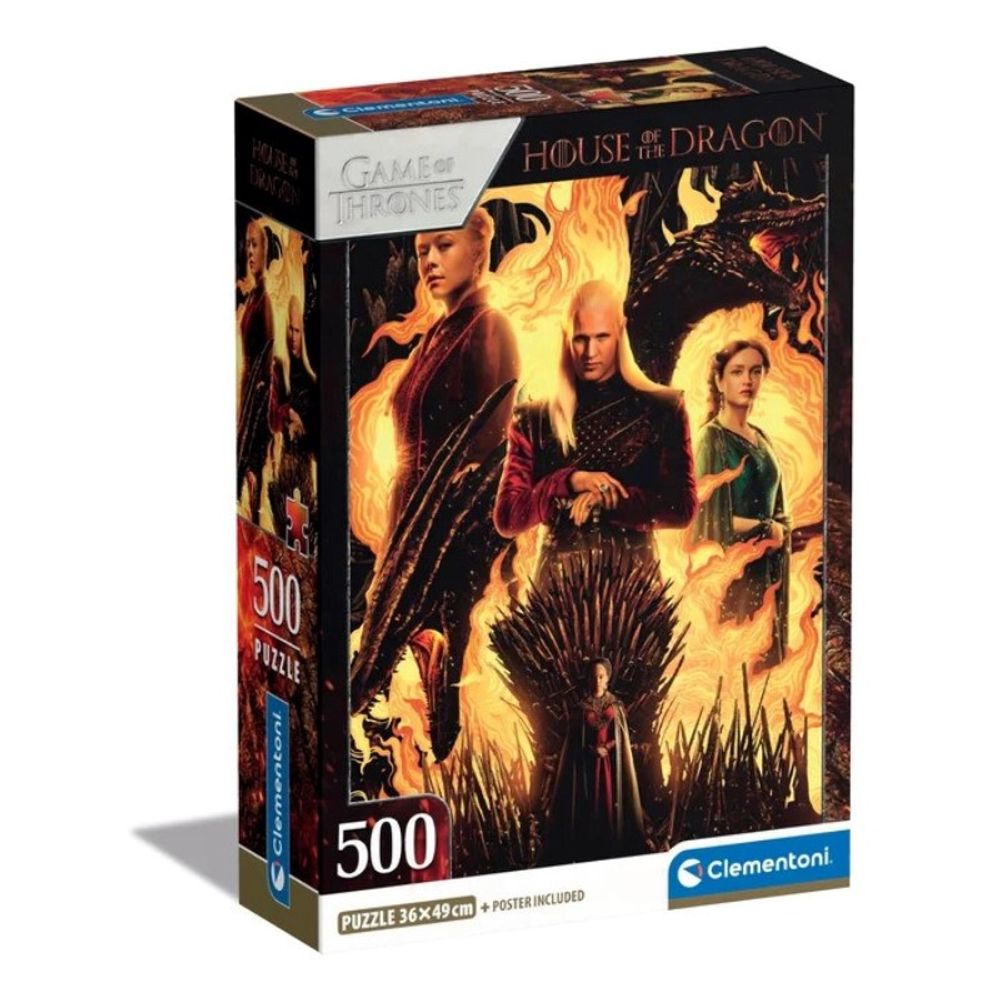 Clementoni CL35548 Puzzle 500 HOUSE OF DRAGON, 500kom slika 1