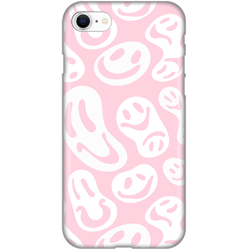 Torbica Silikonska Print za iPhone 7/8/SE 2020/2022 Pink Smiles slika 1