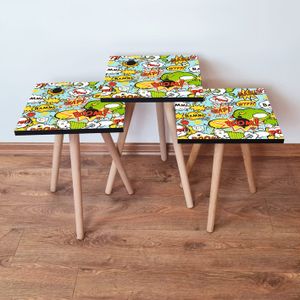 Set Stolića za Ugao (3 Komada) - Višebojni