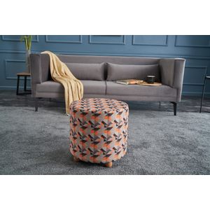 Bade Puf Silindir Multicolor Pouffe