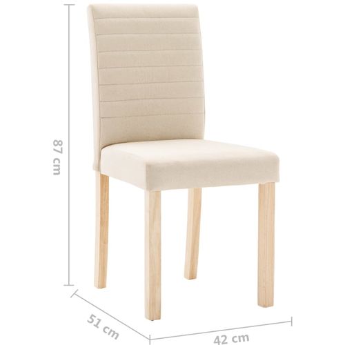 Blagovaonske stolice od tkanine 6 kom krem slika 9