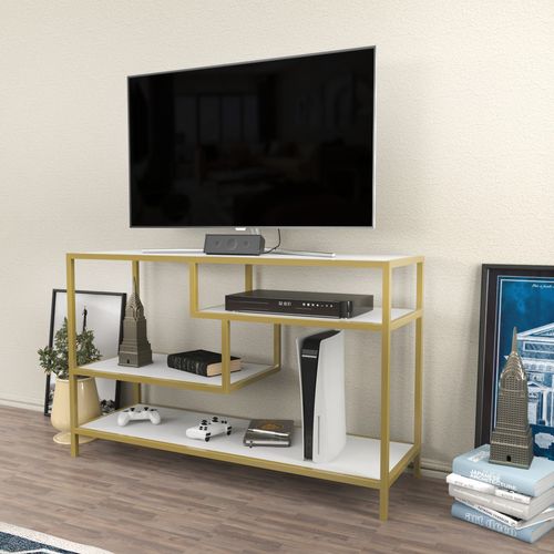 Robbins - Gold, White Gold
White TV Stand slika 3