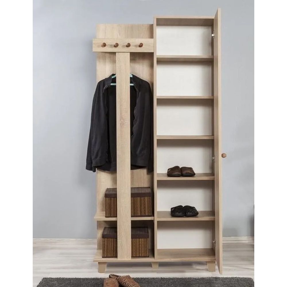 Hall Stand Garmanto 90 - 220, boja / nijanse sonoma hrasta slika 4