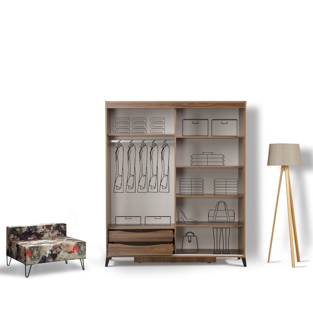 Pasific Home Fuga 150 - Ormar u orahovoj boji slika 2