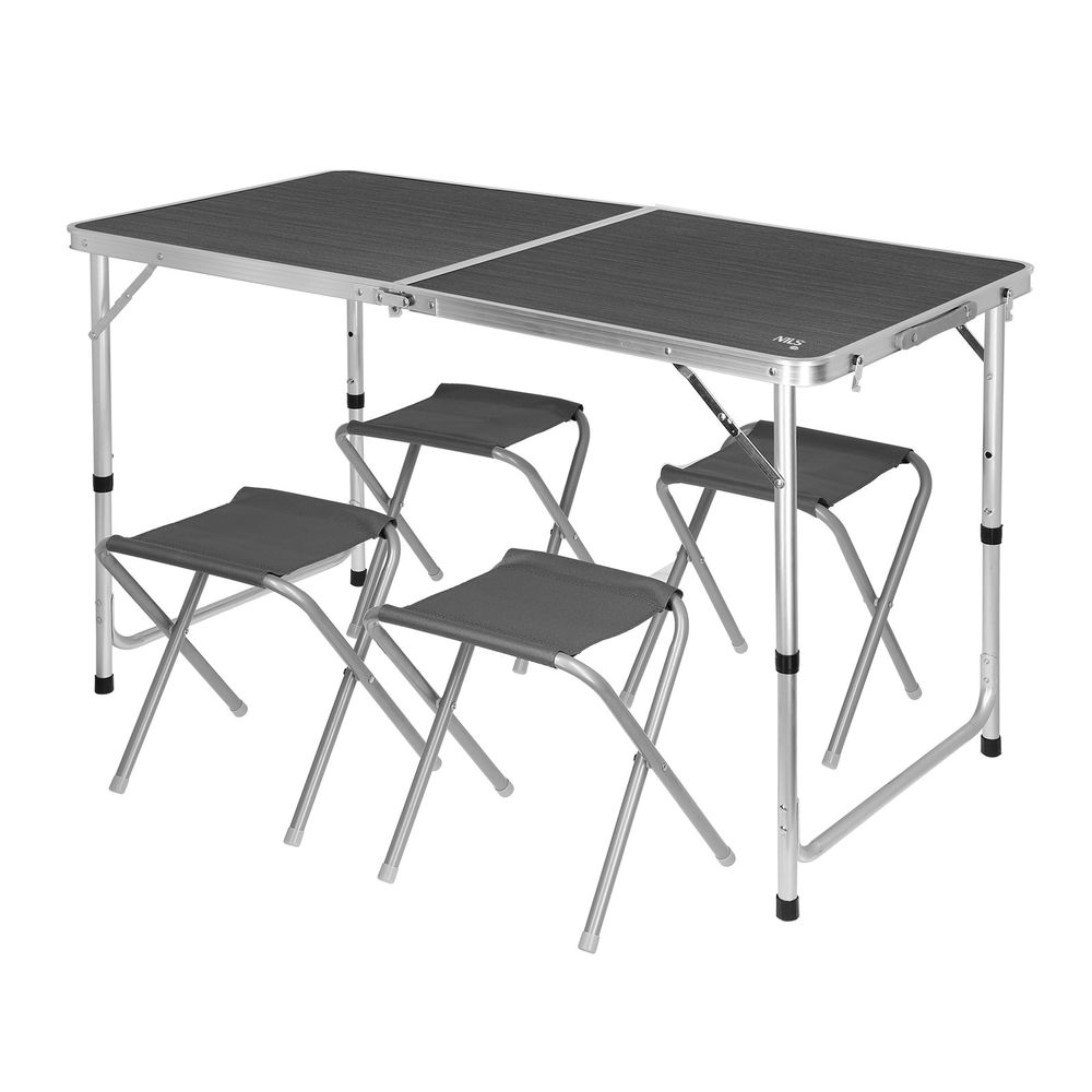 Nc1633 set stolova i stolica tamno sivi nils camp slika 1