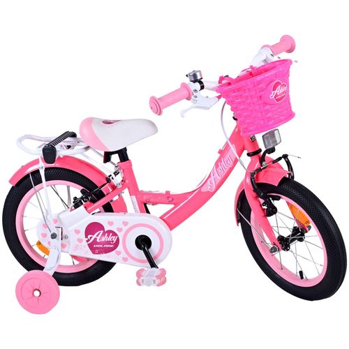 Volare Ashley dječji bicikl 14 inča roza/crveni s dvije ručne kočnice slika 2