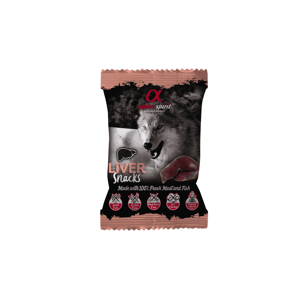 Alpha Spirit poslastice za pse, kockice –  jetra 50g slika 1