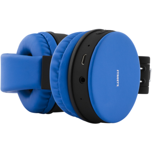 STREETZ Slušalice BT200 Naglavne Sklopive Bluetooth, 3.5 mm utor, PLAVE slika 7