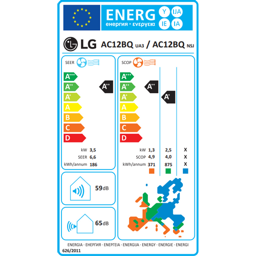 LG inverter klima uređaj AC12BQ Artcool 3,5 kW Wi-Fi slika 8