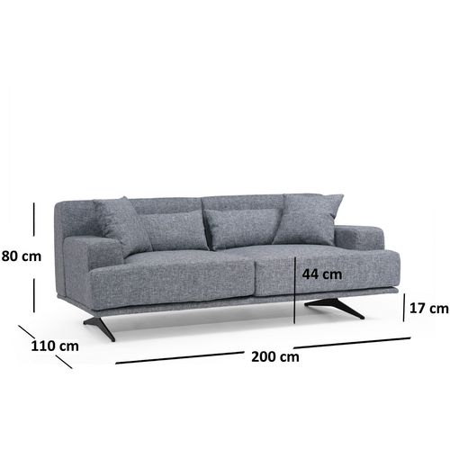 Atelier Del Sofa Dvosjed BENTLEY sivi, Bentley 2 Seater - Grey slika 8