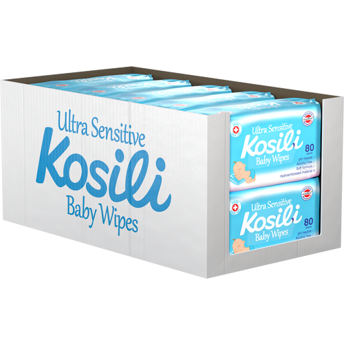 KOSILI Baby vlažne maramice plave 10 x 80/1 XXL slika 1