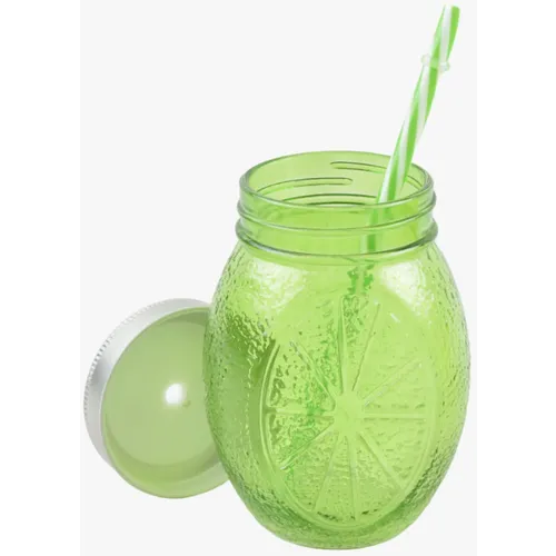 Čaša sa slamčicom - dve u setu - zelena slika 2