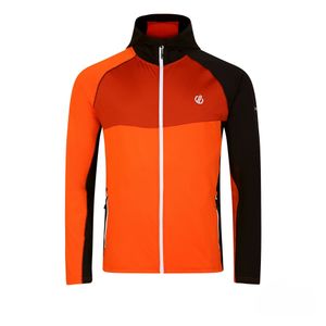 Dare2B Muški duks na kopčanje Touring Stretch, Puffina Orange/Brown