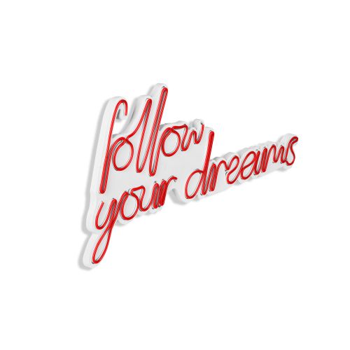 Follow Your Dreams - Red Red Decorative Plastic Led Lighting slika 8