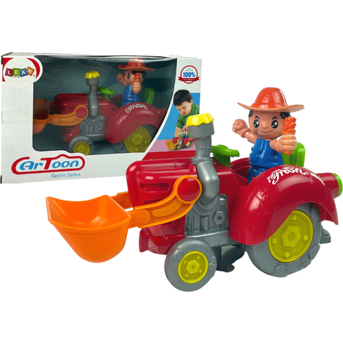 Interaktivni traktor sa svjetlosnim efektima crveni slika 1