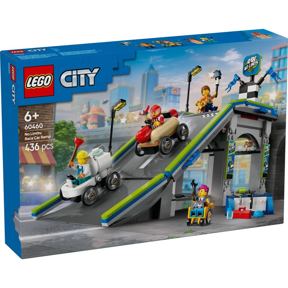 LEGO 60460 Bez ograničenja: Trkalište sa rampom za automobile slika 1