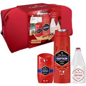 Old Spice Poklon paket, dezodorans u stiku 50ml & gel za tuširanje 250ml & losion poslije brijanja 100ml + kozmetička torbica 