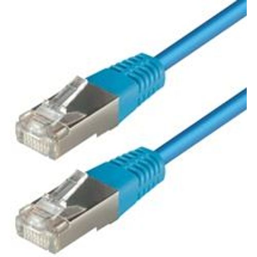 Transmedia S-FTP Cat5E Patch Kabel (RJ45), Blue 0,5m slika 1